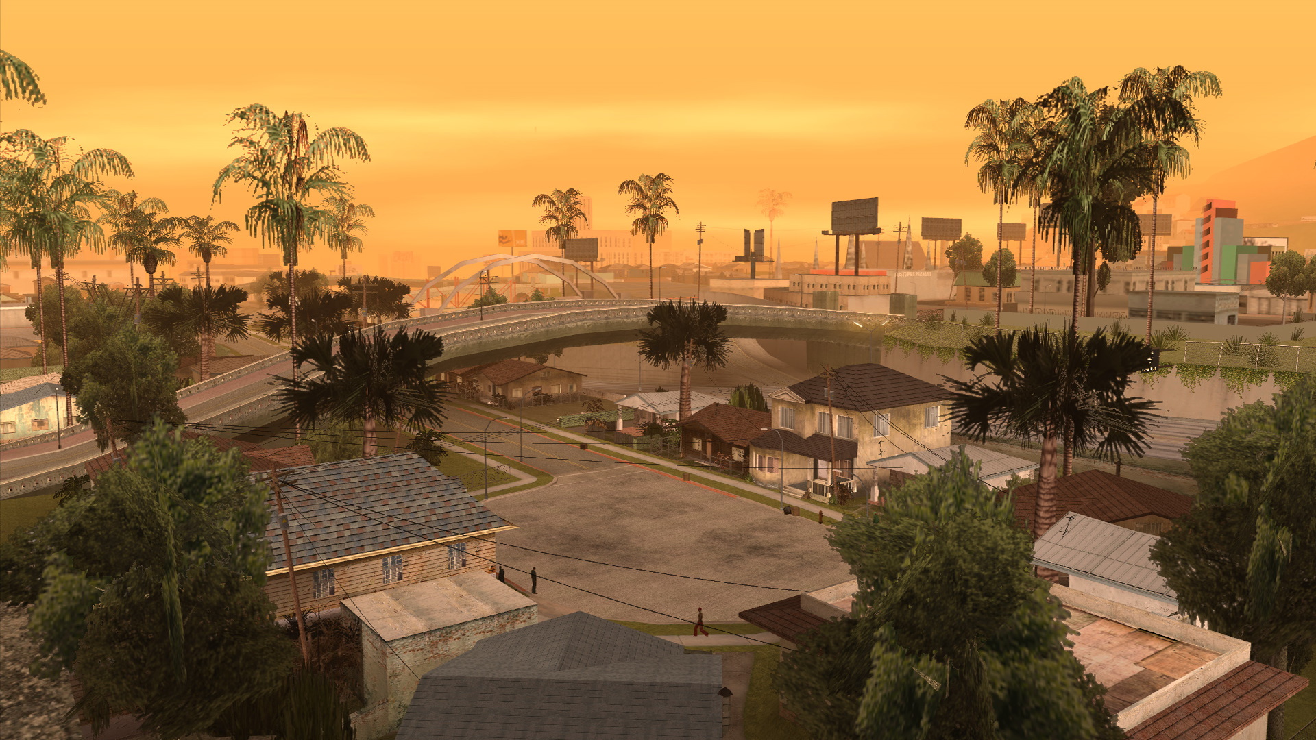 Bird's eye view of Grove street